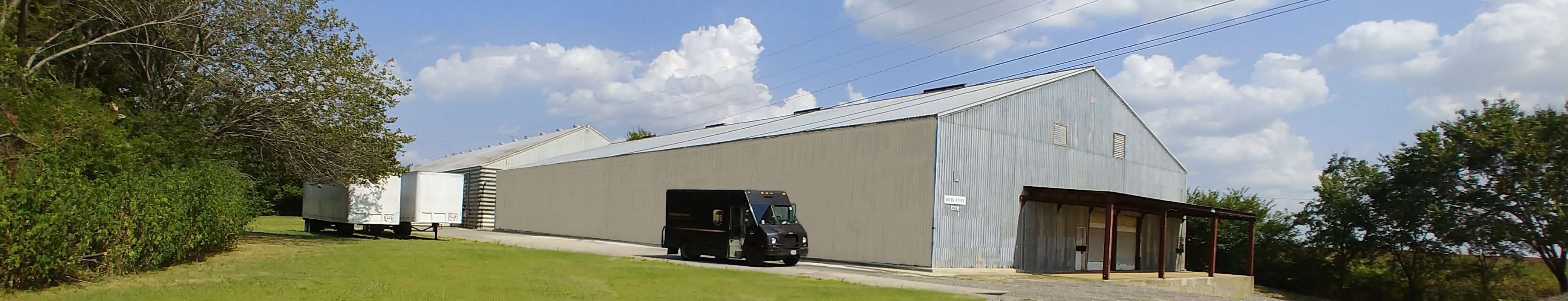 UPS outside warehouse at Computer Fusion